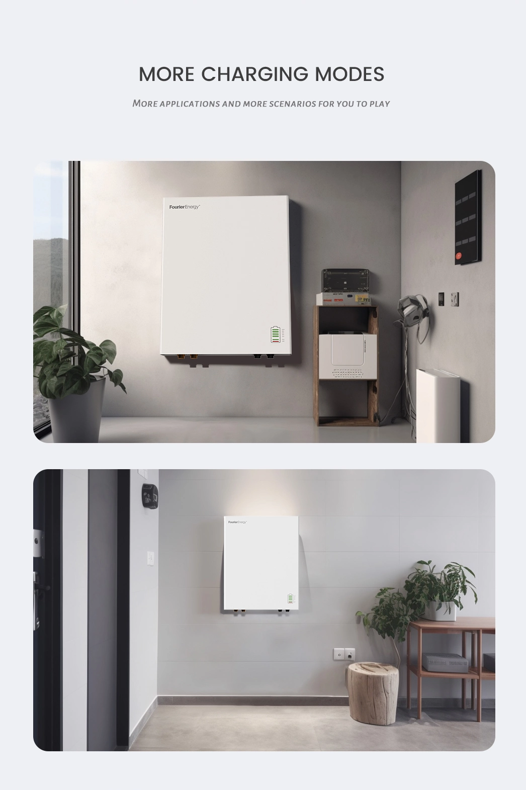 Fourierenergy Home Wall-Mounted 5kw 51.2V100ah Battery System Energy Storage