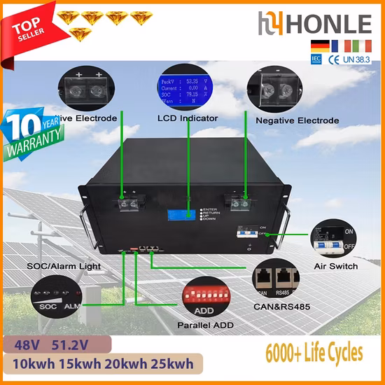 Batteria Pytes al litio 48V 10kW 15kW 20kW 50kW 100kW Batterie agli ioni di litio